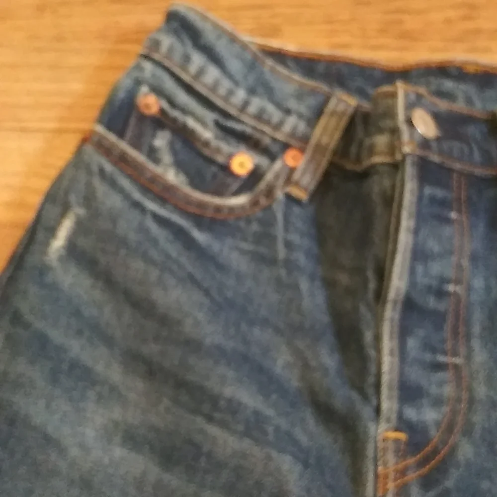 Levi's denim jeans.